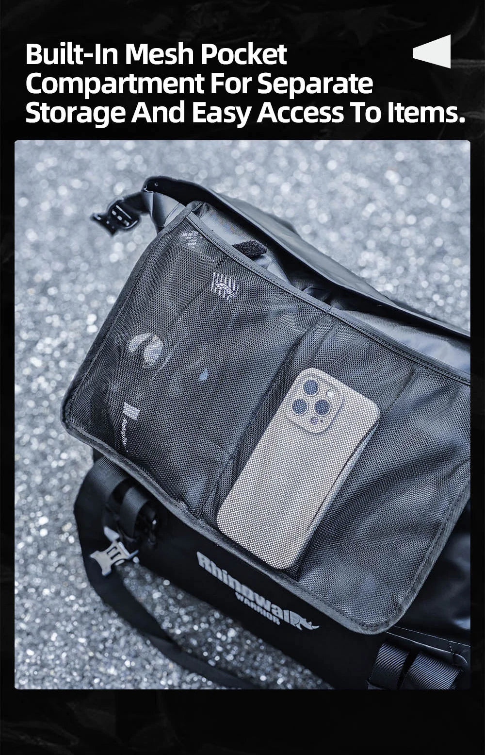 MYS2403BK - Warrior Series X 40L Duffel Bag Magnetic Opening