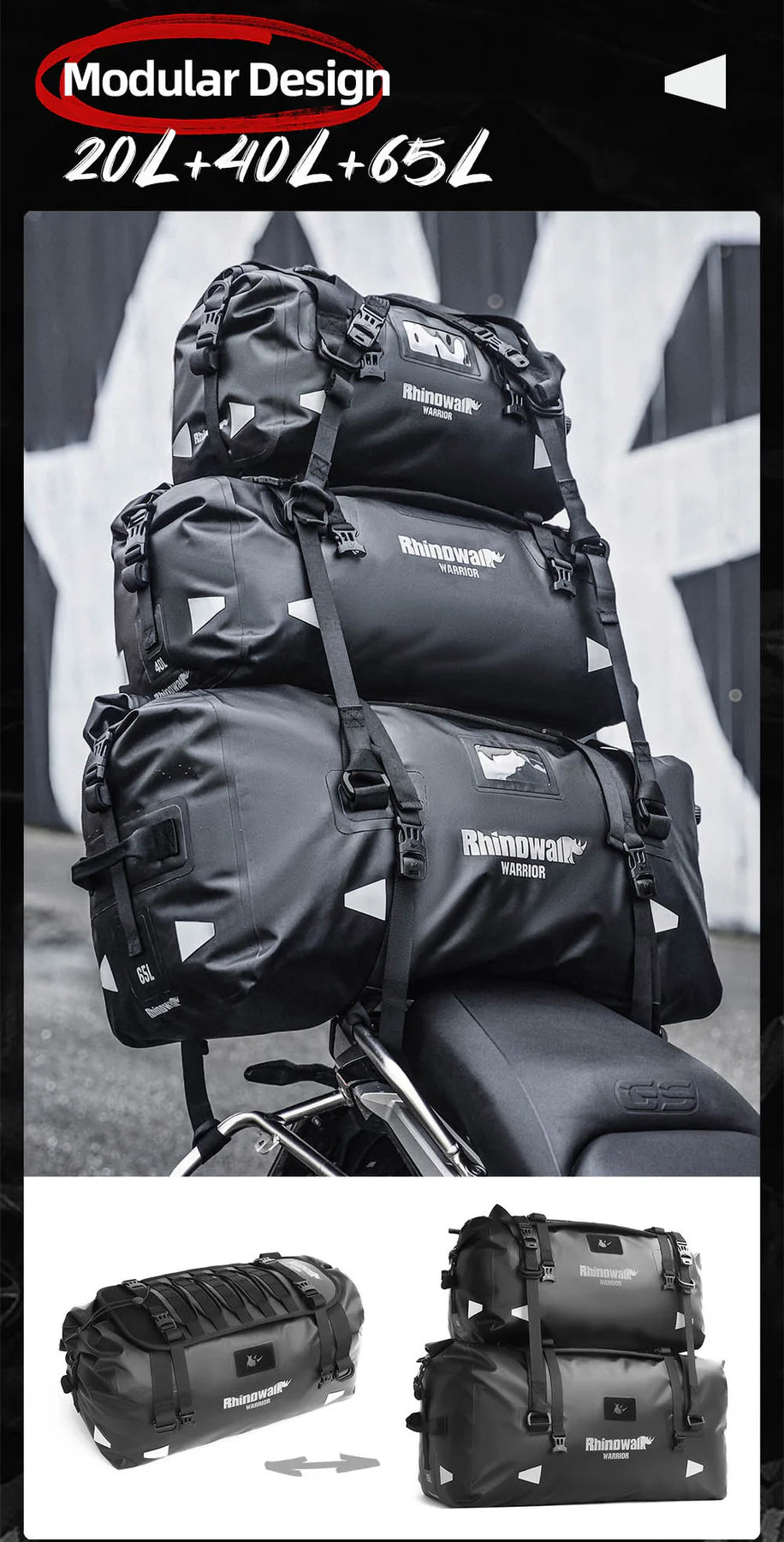 MYS2403BK - Warrior Series X 40L Duffel Bag Magnetic Opening