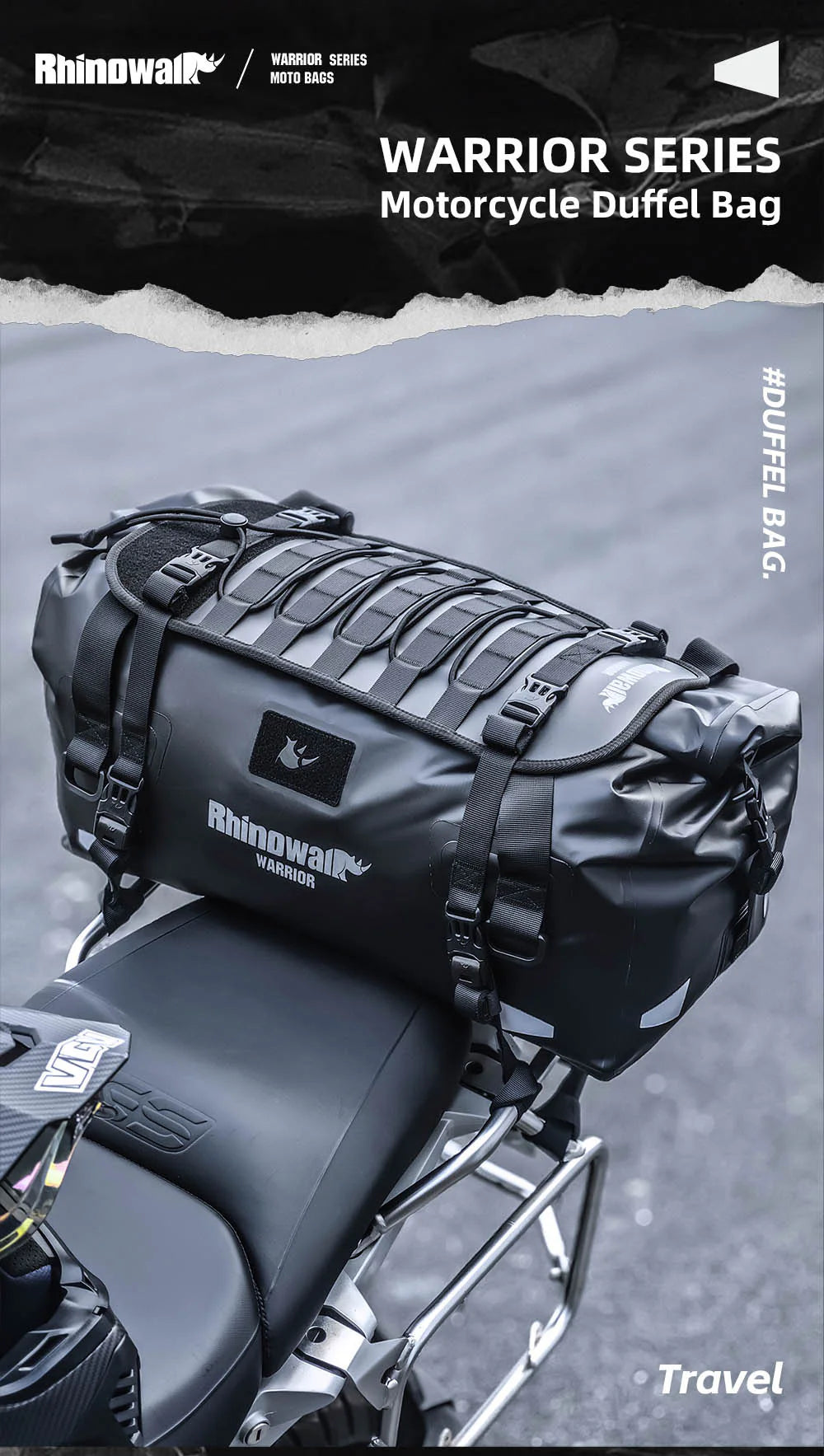 MYS2405BK - Warrior Series X 60L Duffel Bag Magnetic Opening