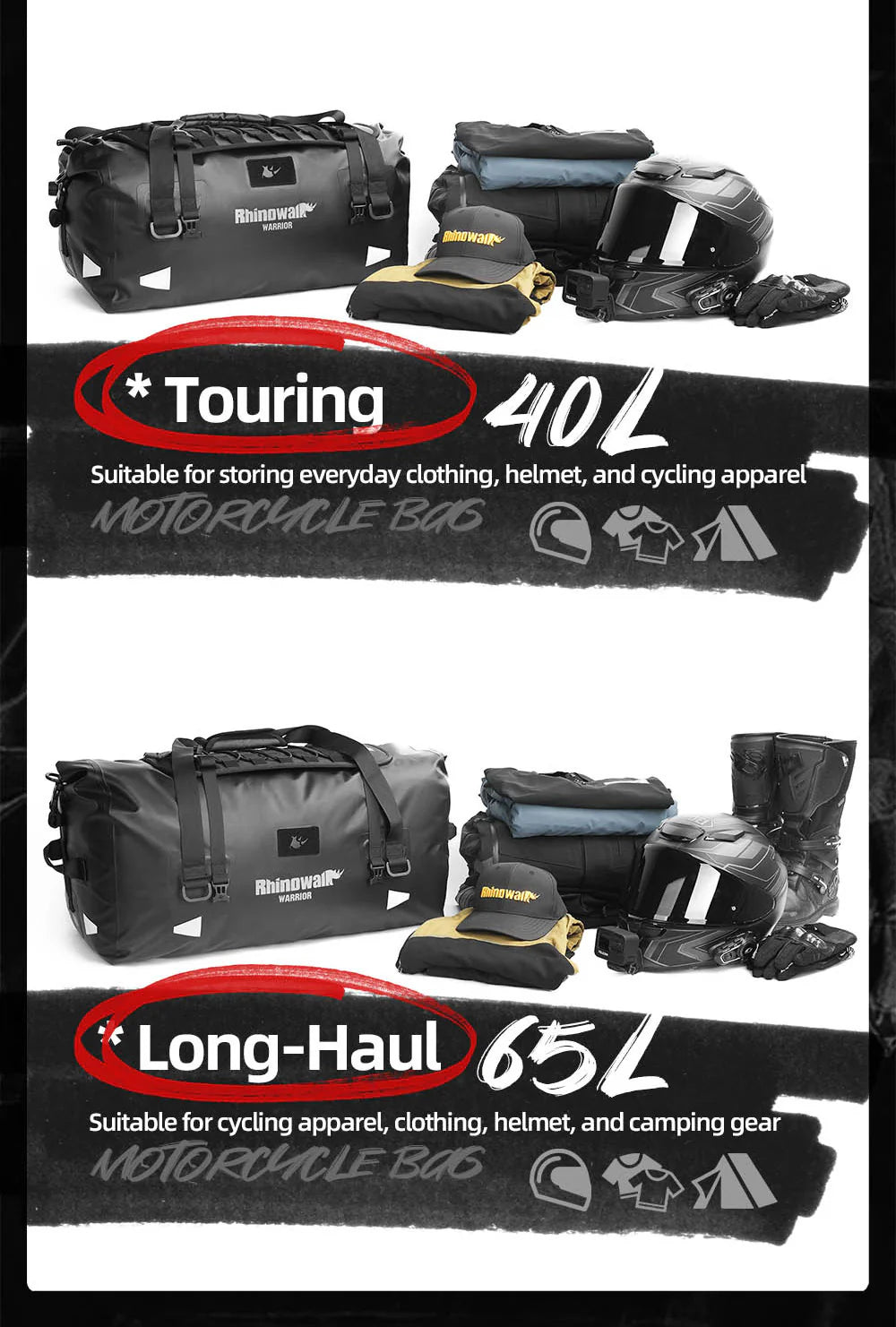 MYS2403BK - Warrior Series X 40L Duffel Bag Magnetic Opening