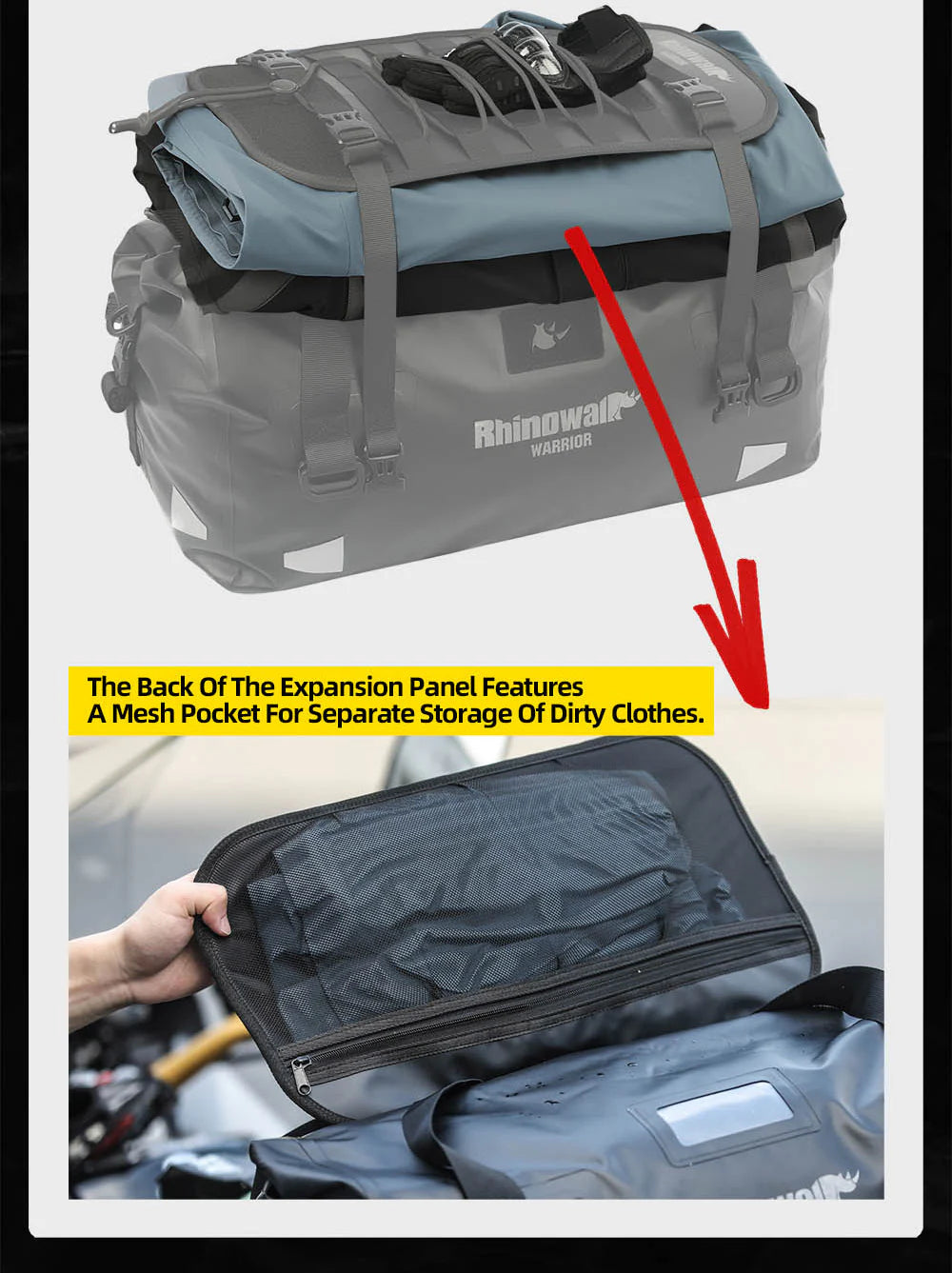 MYS2405BK - Warrior Series X 60L Duffel Bag Magnetic Opening