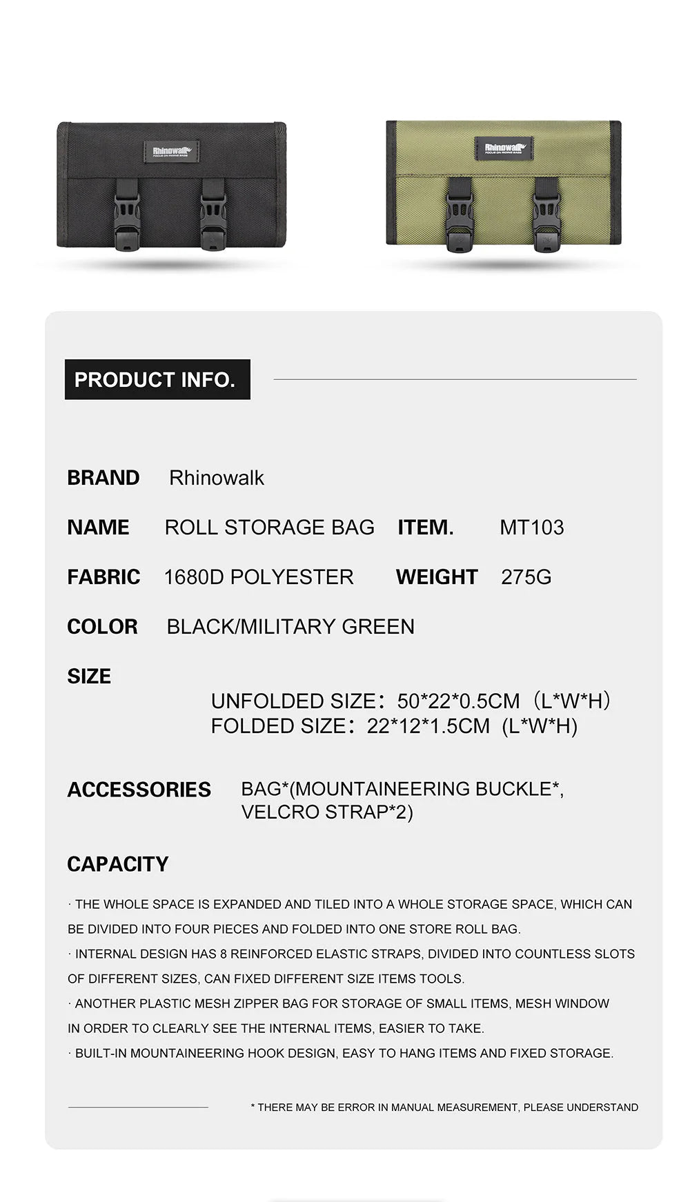 MT103 - Roll storage bag