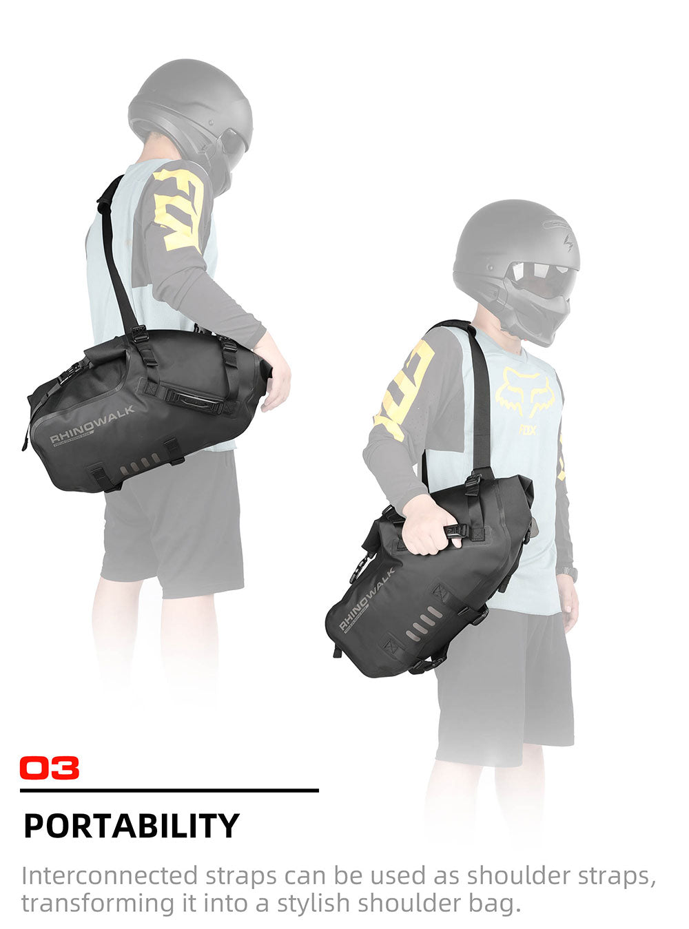 MT1448 - Motorcycle waterproofthrough over saddle bags 24L - 48L