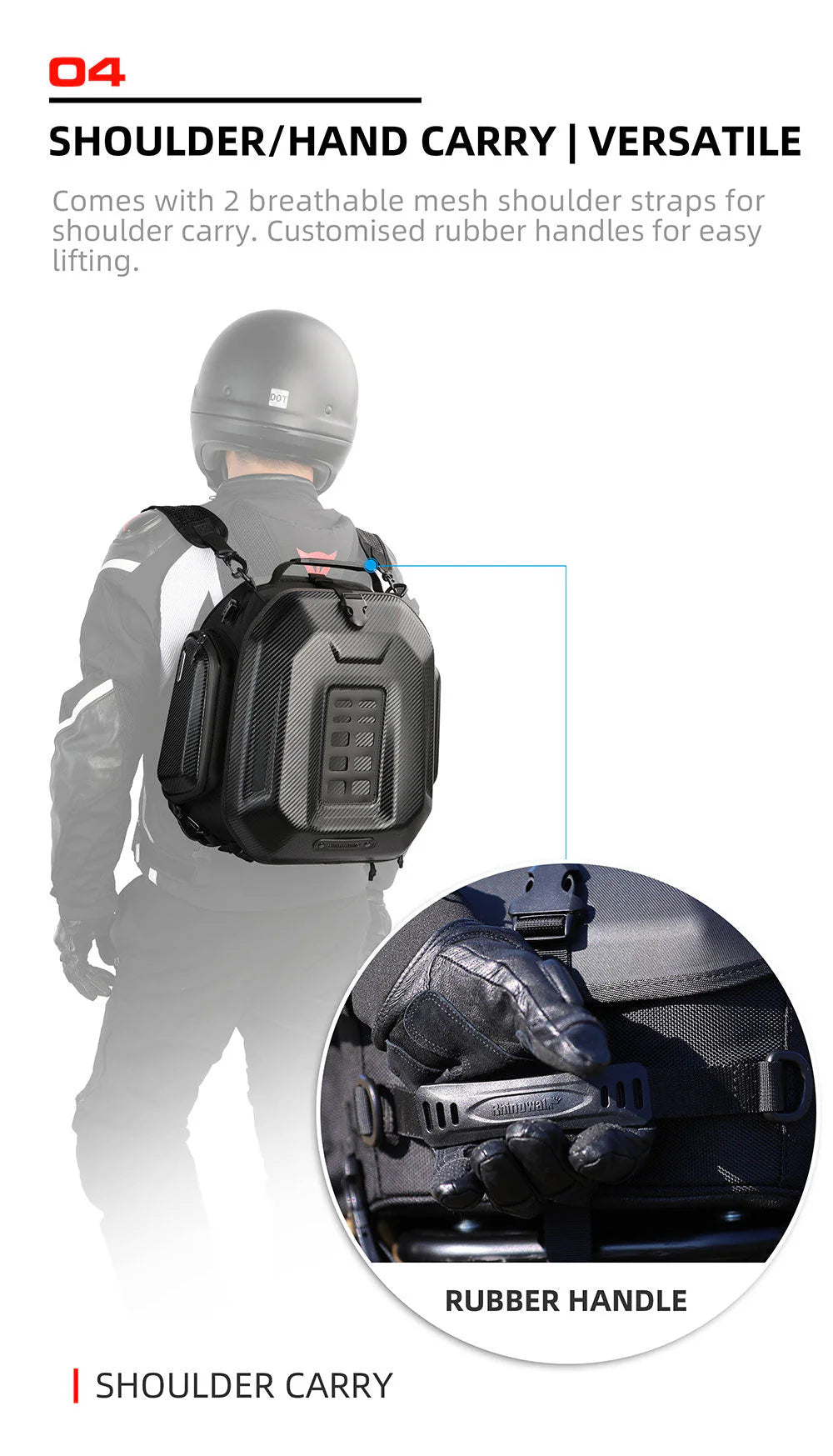 MT2335 - Expandable Motorcycle Tail Bag Cargobag 23L - 35L