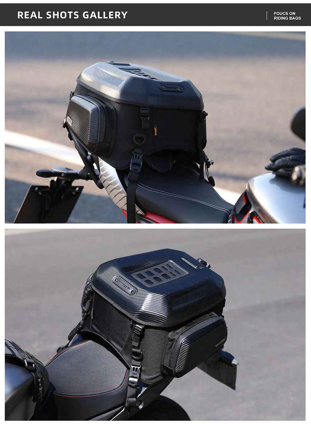 MT2335 - Expandable Motorcycle Tail Bag Cargobag 23L - 35L