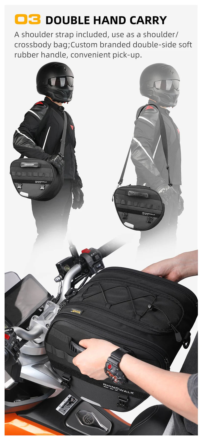 MTR5001 - Multifunctional motorcycle scooter tunnel bag 15L