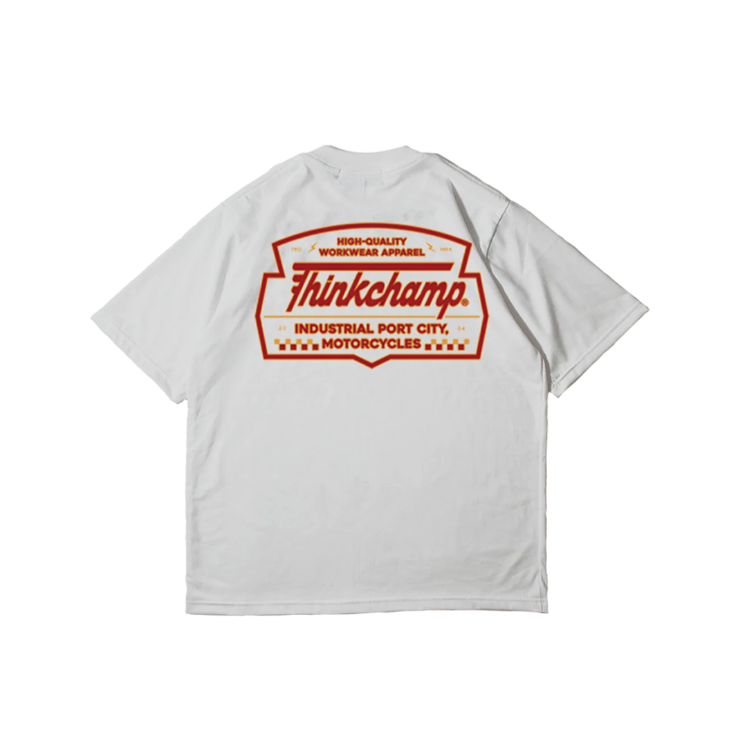 THINKCHAMP - Retro Customs Oversized TEE WHITE