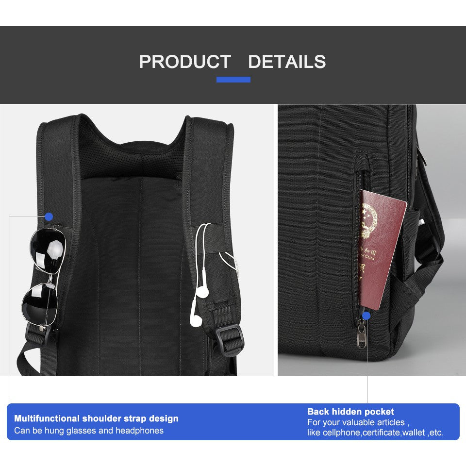 Tigernu T-B3090B 15.6 inch Anti Theft Laptop Business Bag w/Lock