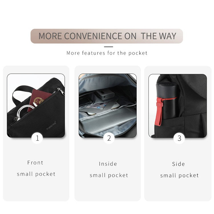 Tigernu T-B3869 College Student Fashion 15.6 inches Laptop Backpack Bag with Lock