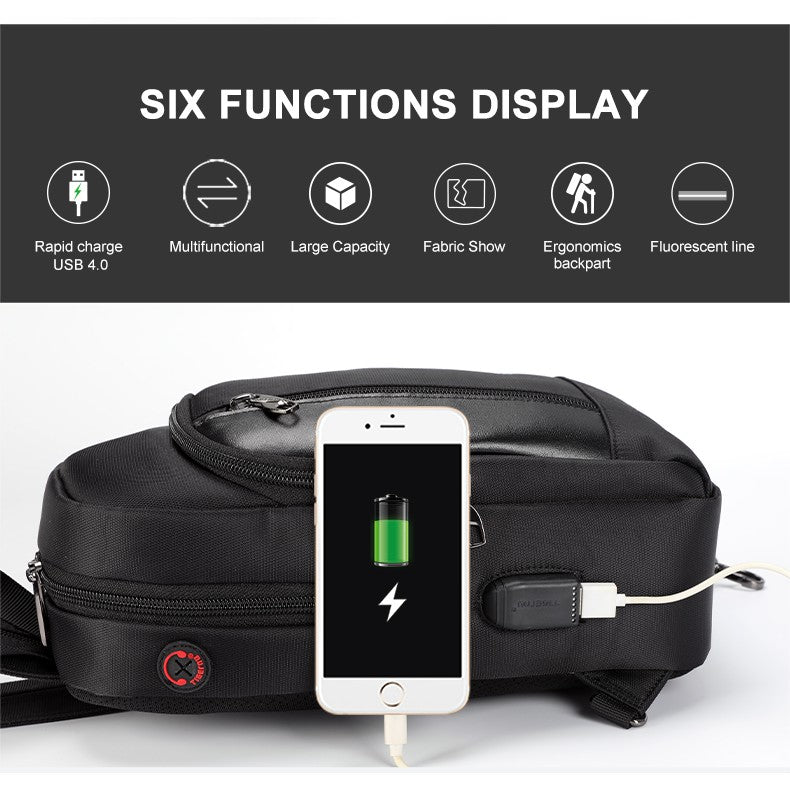 Tigernu T-S8089 RFID Anti Theft 2in1 Backpack Messenger Bag