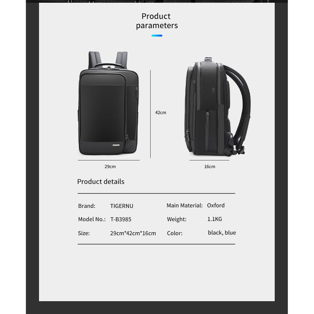 Tigernu T-B3985 15.6 inch Laptop Water Resistant Travel Backpack