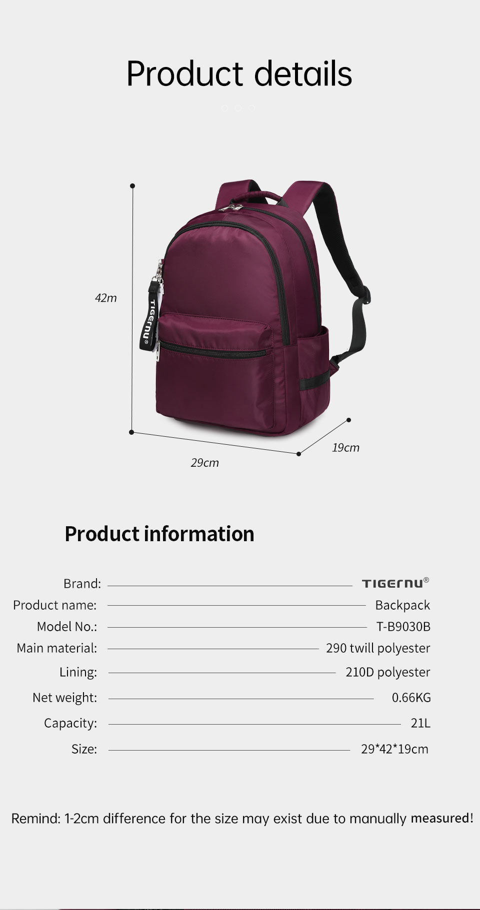 Tigernu T-B9030B Travel Laptop Backpack