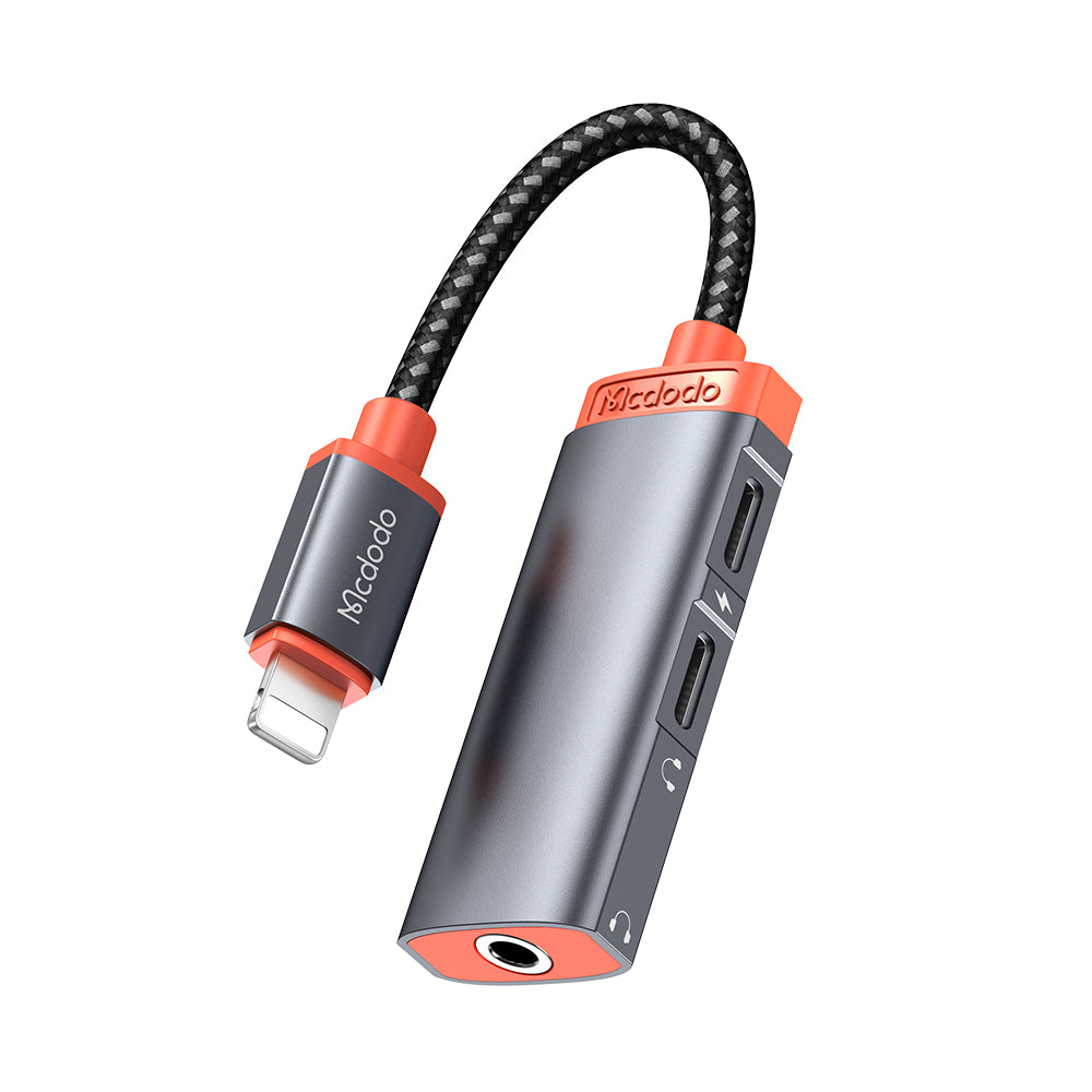 Mcdodo CA-0950 3 in 1 Lightning to Dual Lightning & AUX Port Oryx Series