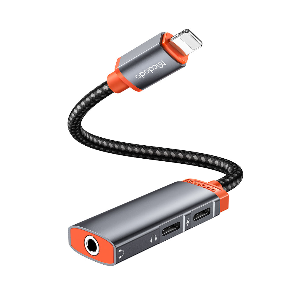Mcdodo CA-0950 3 in 1 Lightning to Dual Lightning & AUX Port Oryx Series