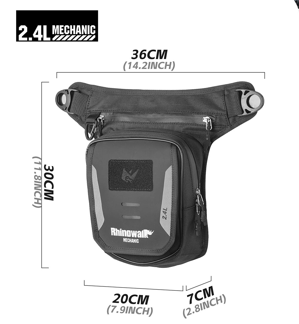 MJX2008BK - Mechanic 2.4L Multifunctional Leg Bag (tank bag)