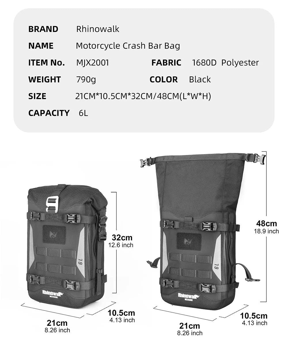 MJX2001 - Mechanic Motorcycle Crash Bar Bag 6L