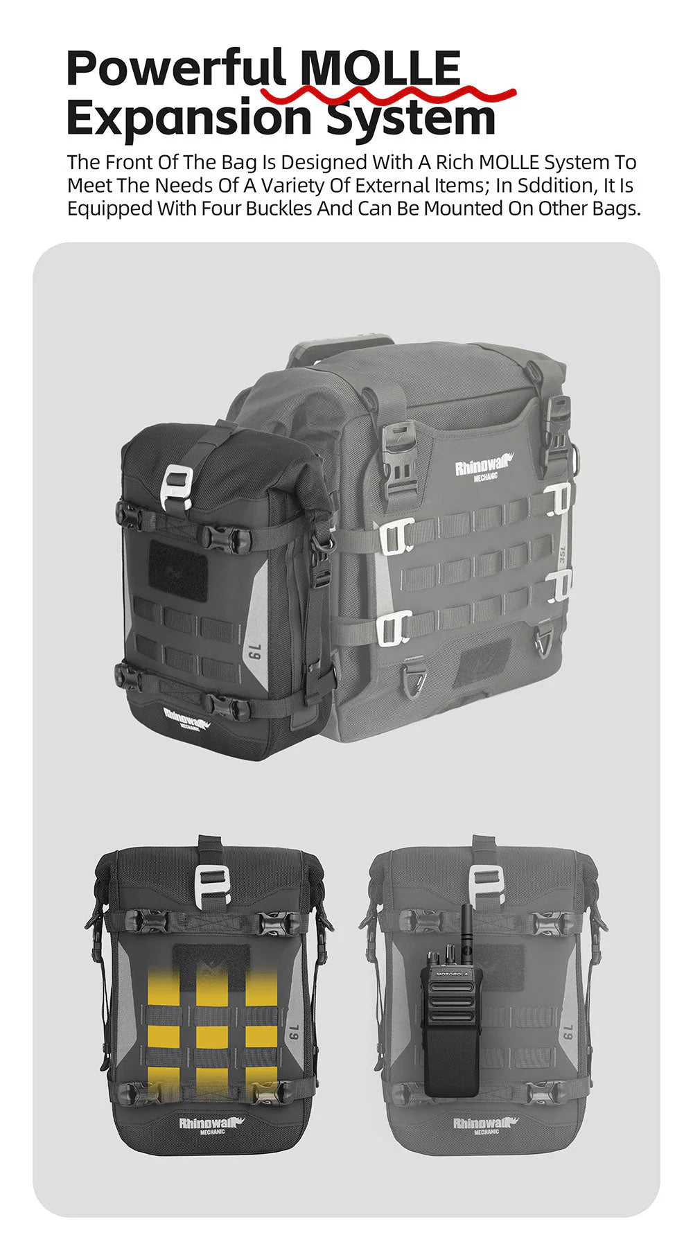 MJX2001 - Mechanic Motorcycle Crash Bar Bag 6L