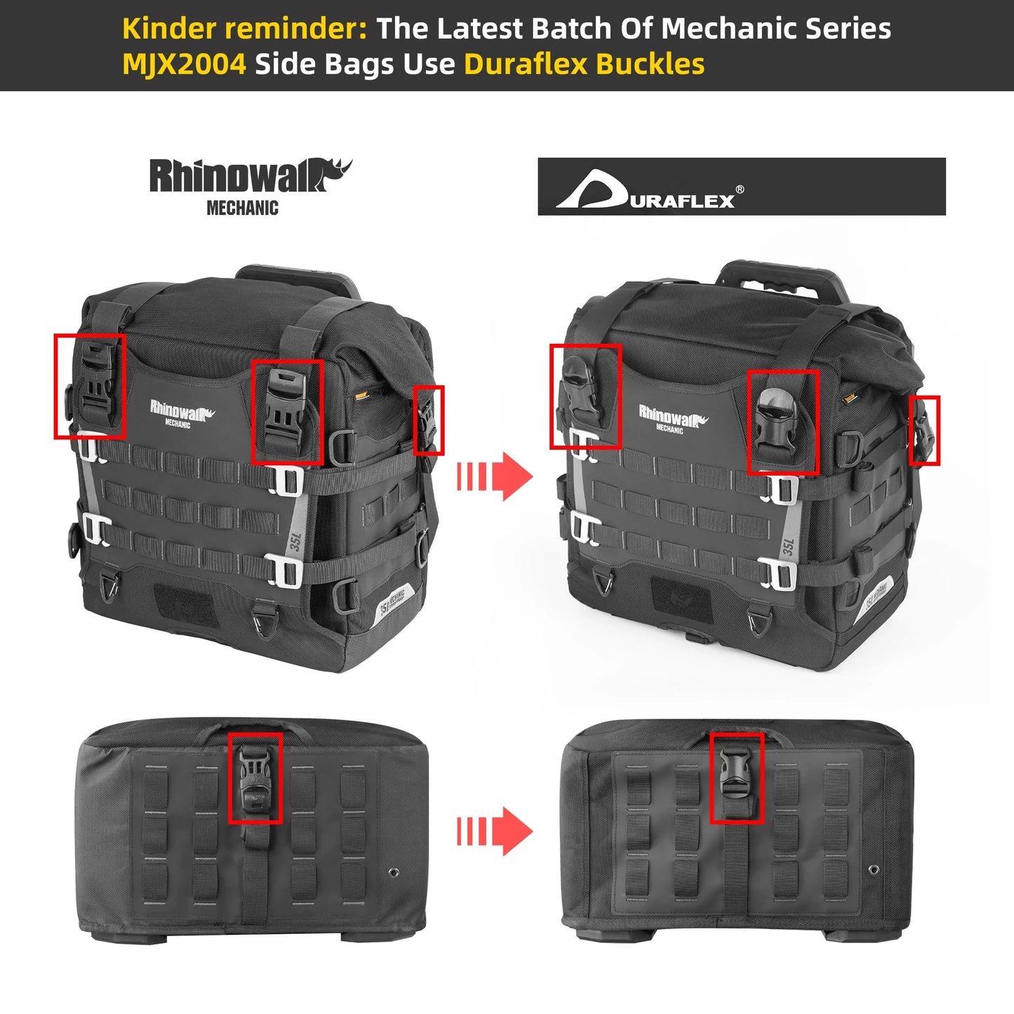 MJX2004BK - Mechanic -35L Quick release side bag