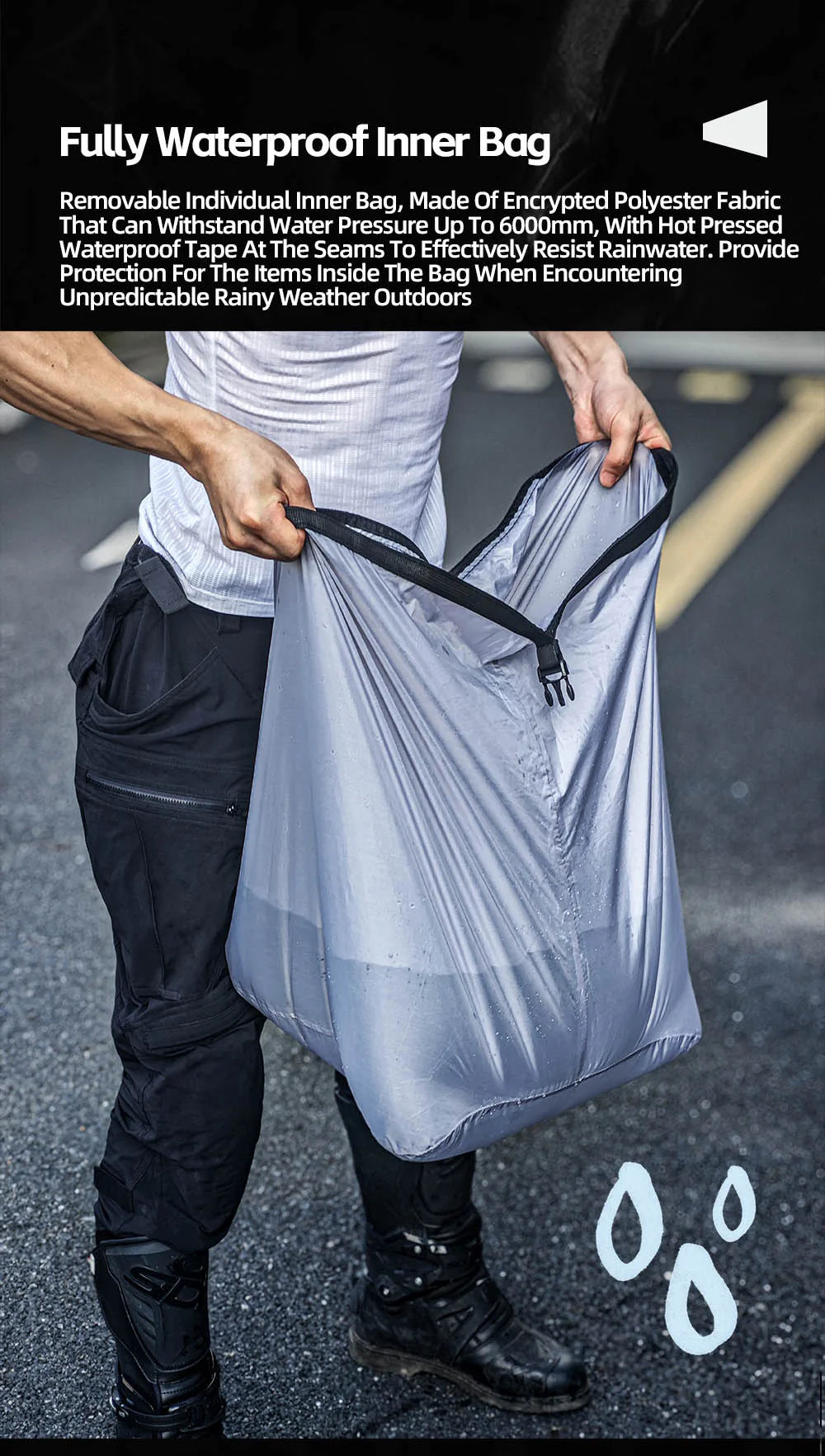 MFT2310KC- 23L-35L ABS Hard Shell Tail Bag with Expandable