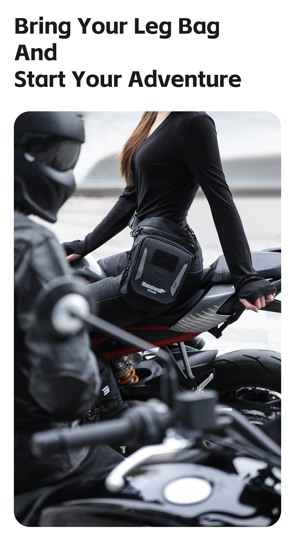 MJX2008BK - Mechanic 2.4L Multifunctional Leg Bag (tank bag)