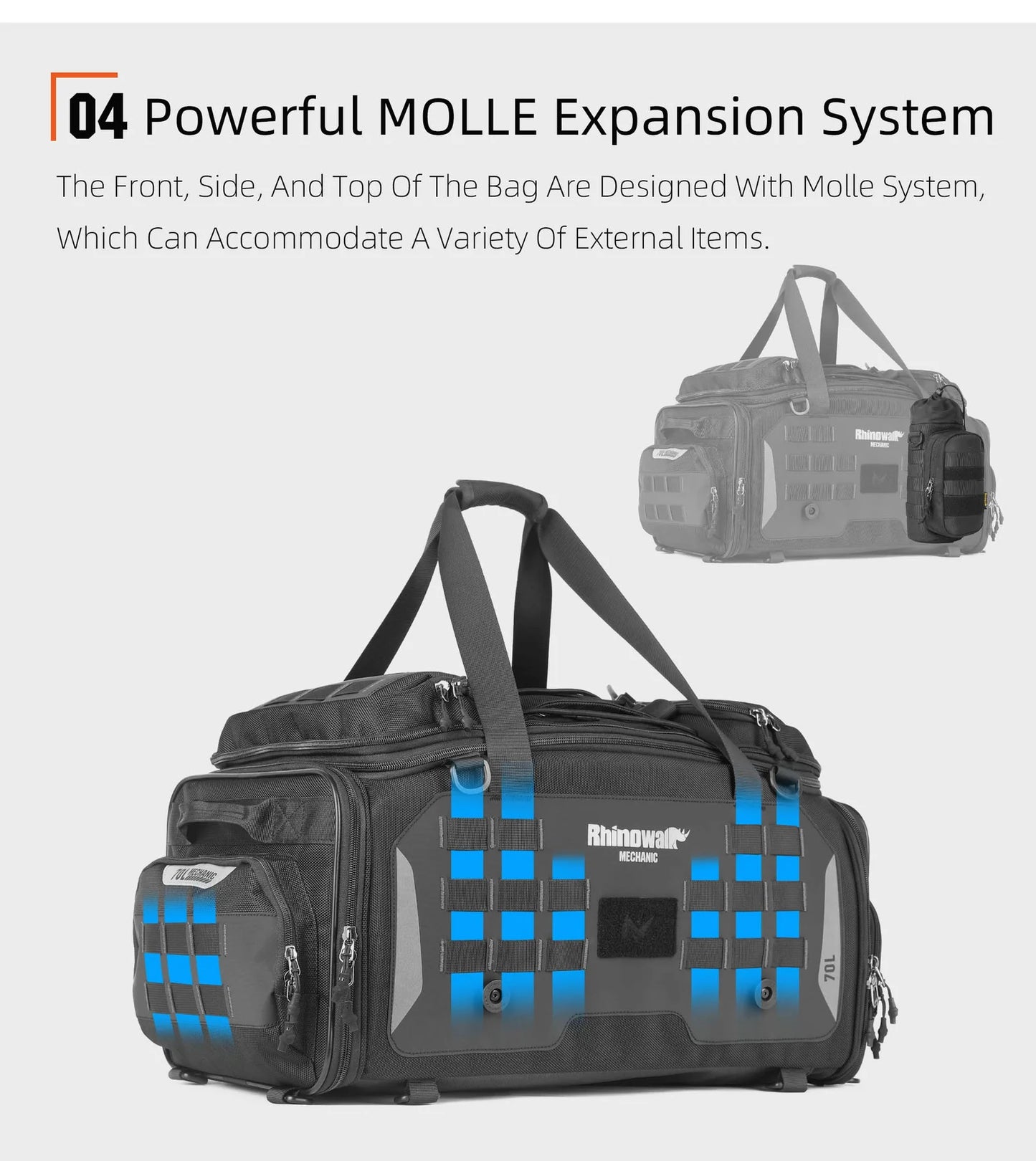 MJX2003 - Mechanic Motorcycle Touring Seat Bag 70L