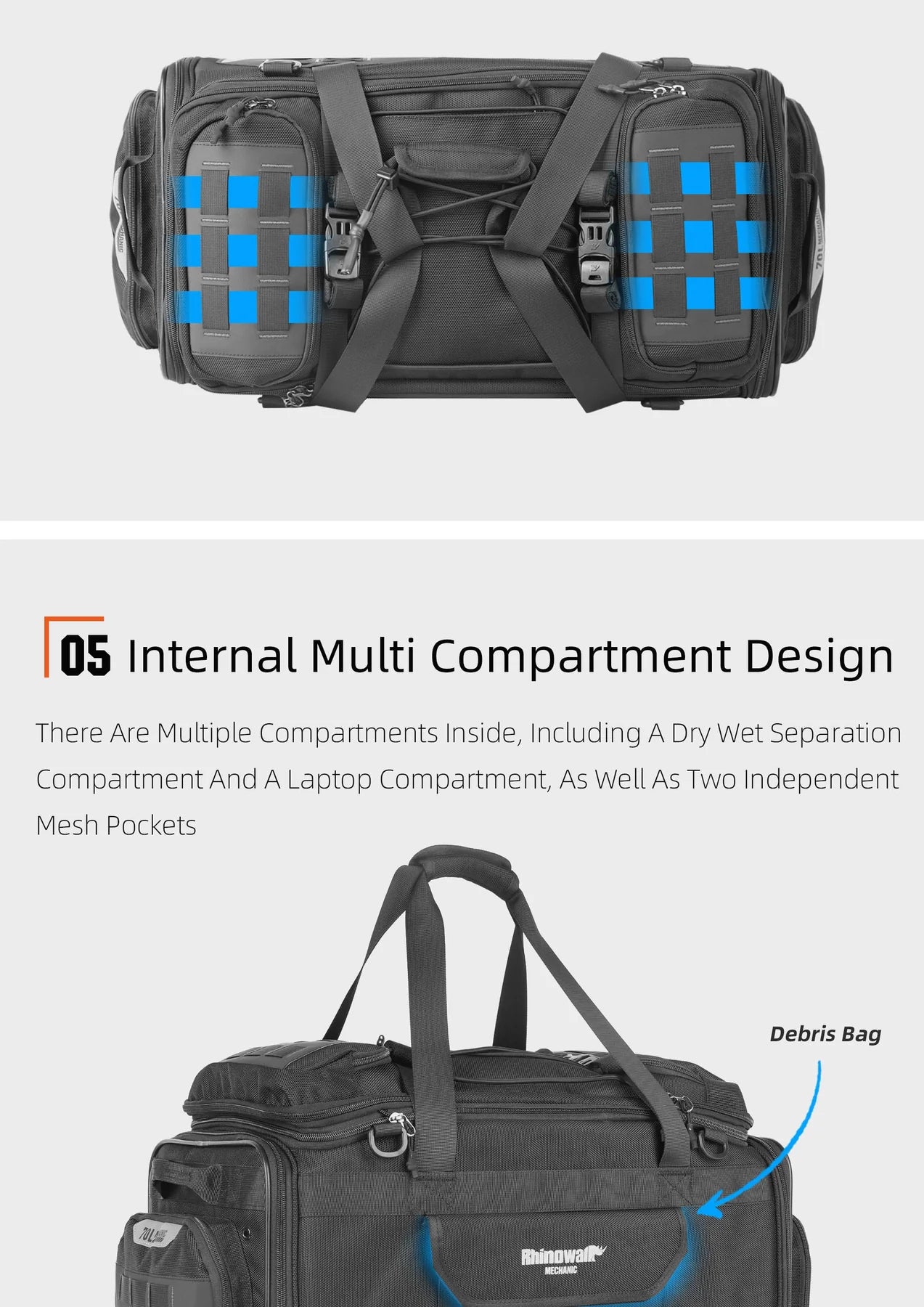 MJX2003 - Mechanic Motorcycle Touring Seat Bag 70L