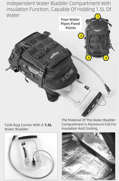 MJX2002 - Mechanic Motorcycle Tank Bag 9L
