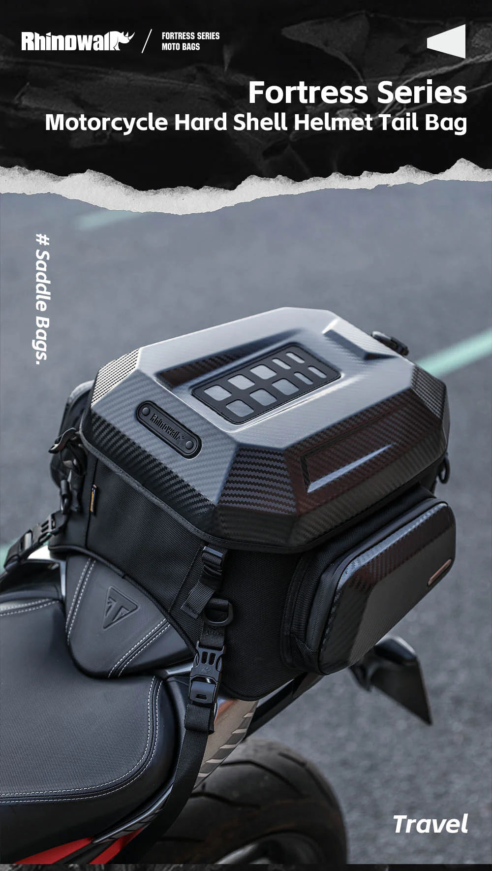 MFT2310KC- 23L-35L ABS Hard Shell Tail Bag with Expandable