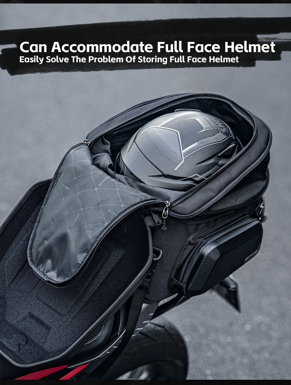 MFT2310KC- 23L-35L ABS Hard Shell Tail Bag with Expandable