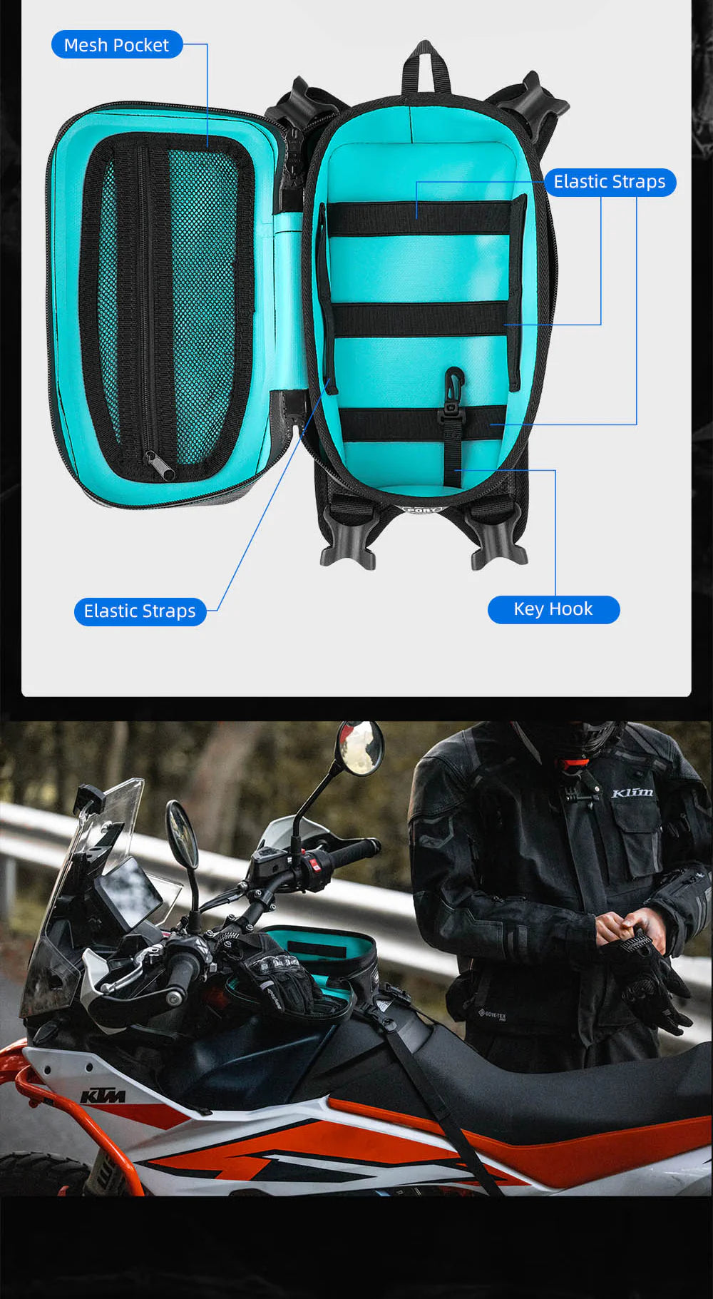 MCY2601 - 2L Compact Waterproof Tank Bag