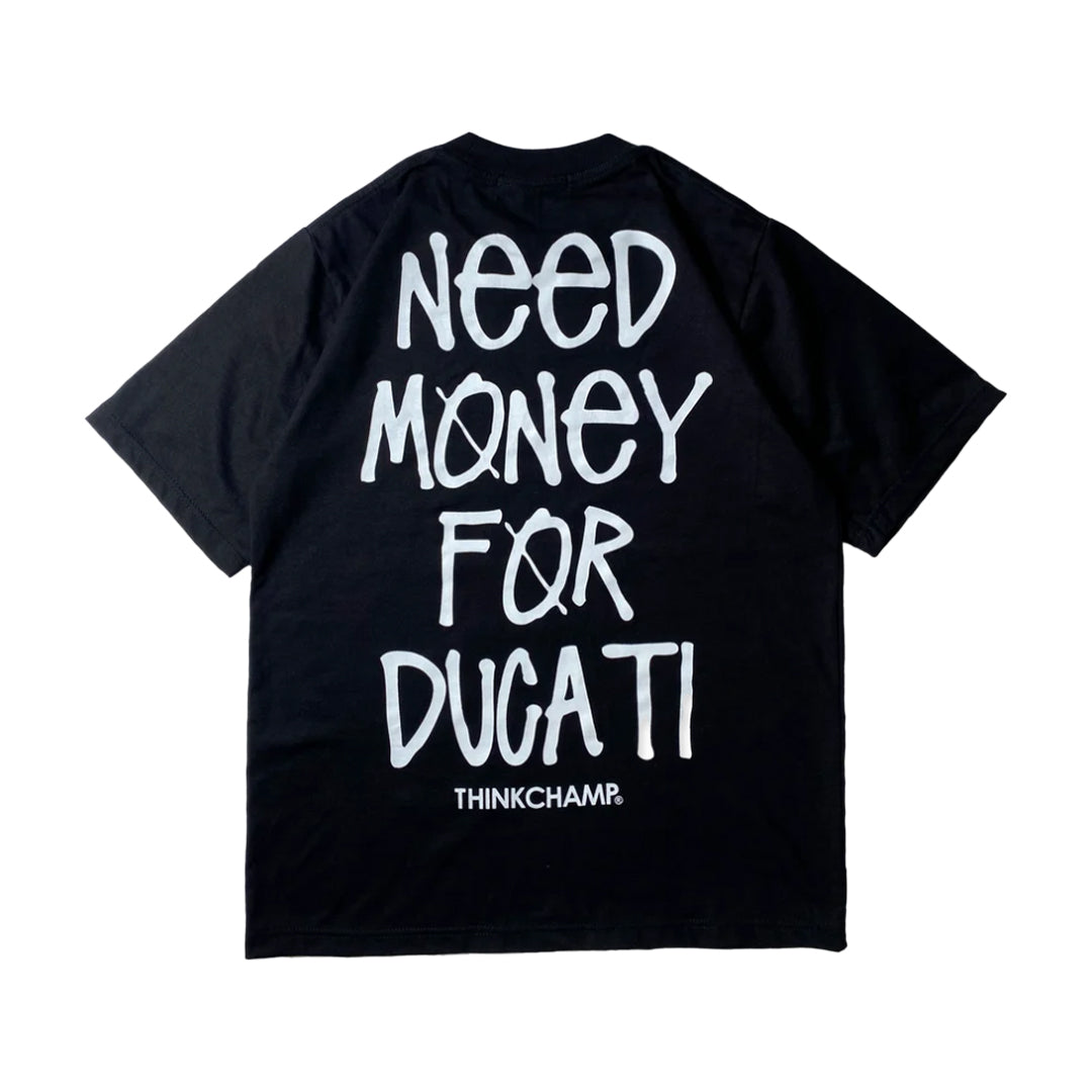 THINKCHAMP - DUCATI OVERSIZED TEE IN BASALT BLACK