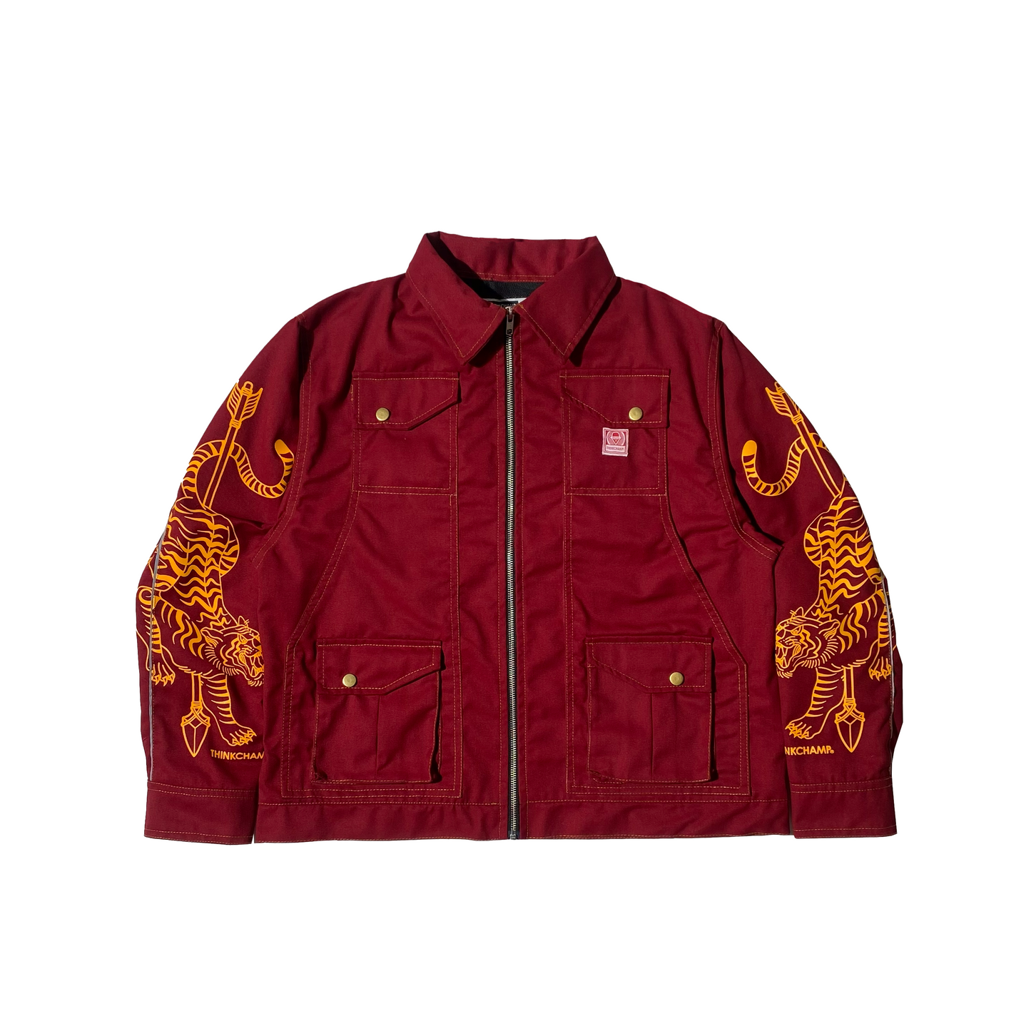 THINKCHAMP - BUCCANEER PANTHERA TIGRIS PADDED-READY JACKET IN CRIMSON COLORWAY
