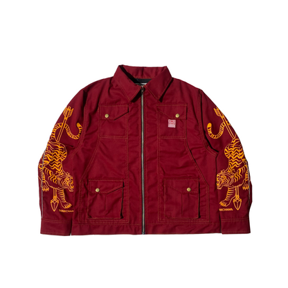 THINKCHAMP - BUCCANEER PANTHERA TIGRIS PADDED-READY JACKET IN CRIMSON COLORWAY