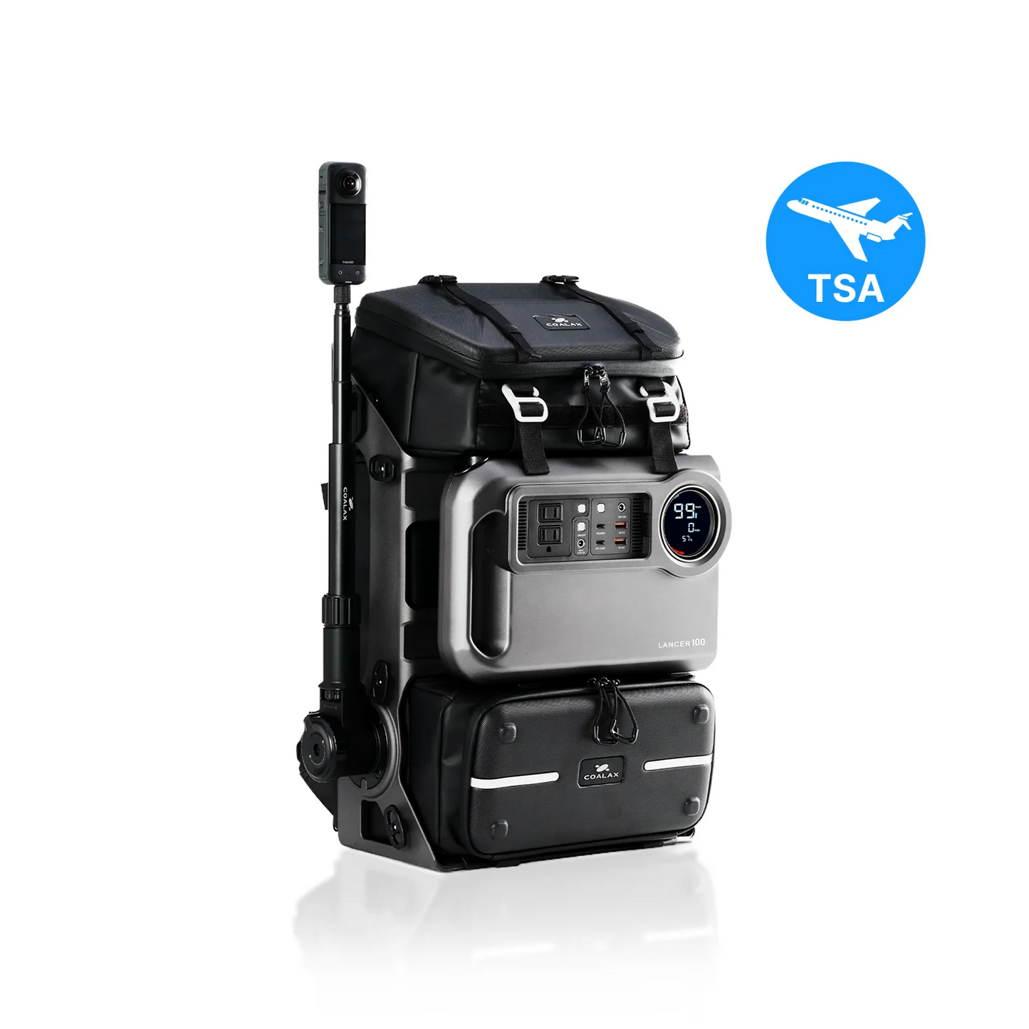 Coalax Lancer 100 TSA Compliant Travel Camera Backpack with 100W Power