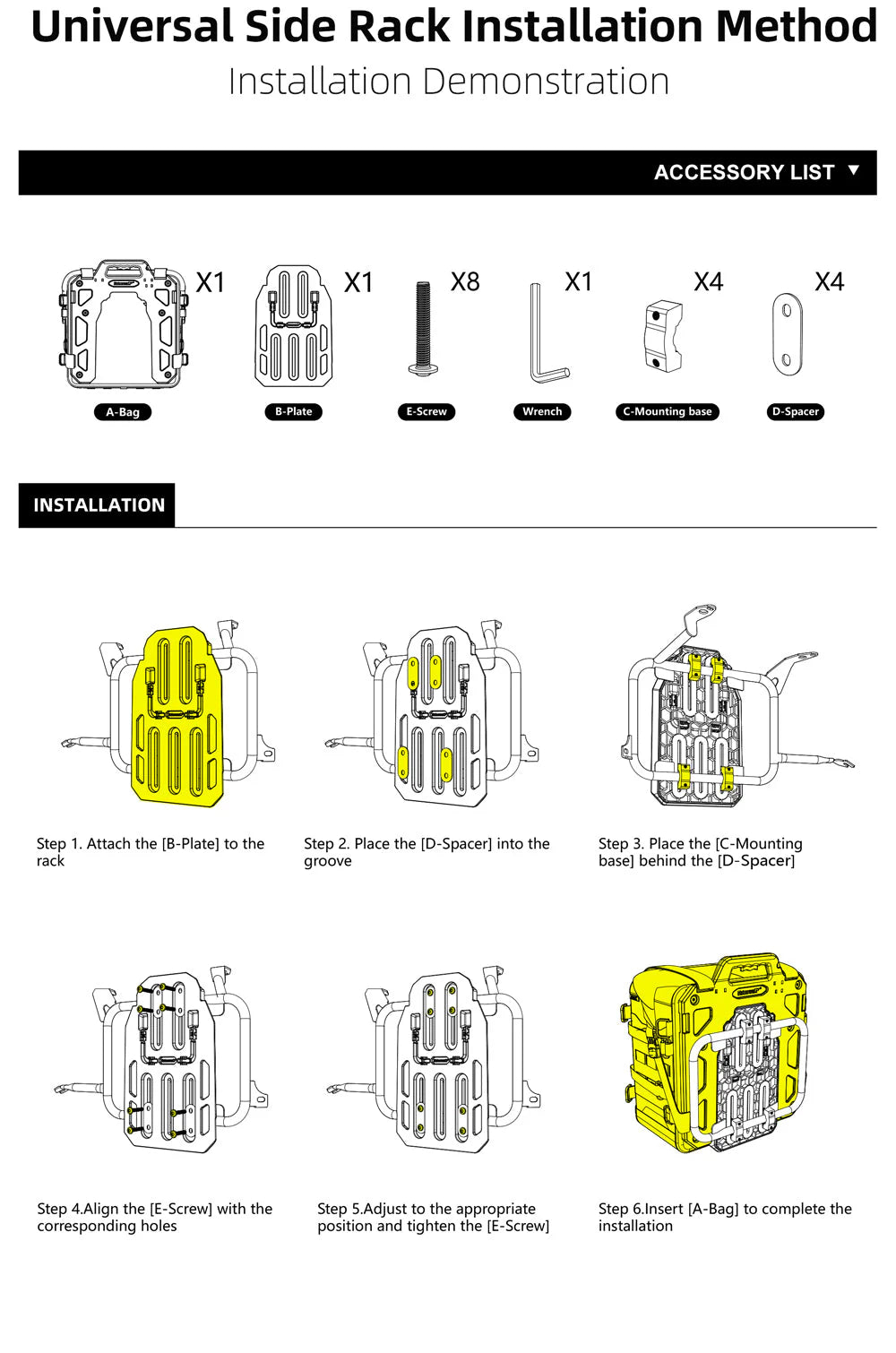 MJX2004BK - Mechanic -35L Quick release side bag