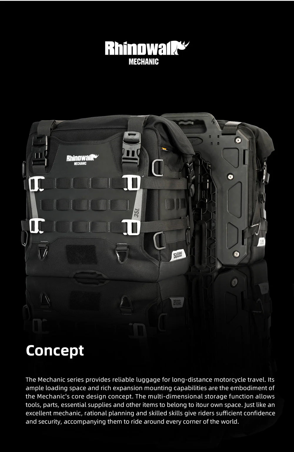MJX2004BK - Mechanic -35L Quick release side bag