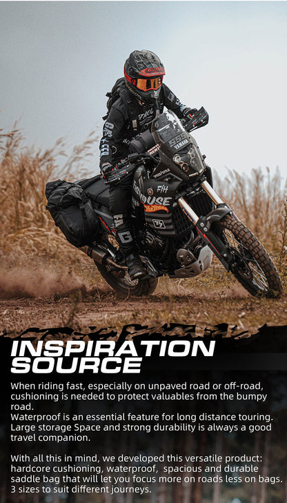 MT1418 - Motorcycle waterproofthrough over saddle bags 9L - 18L