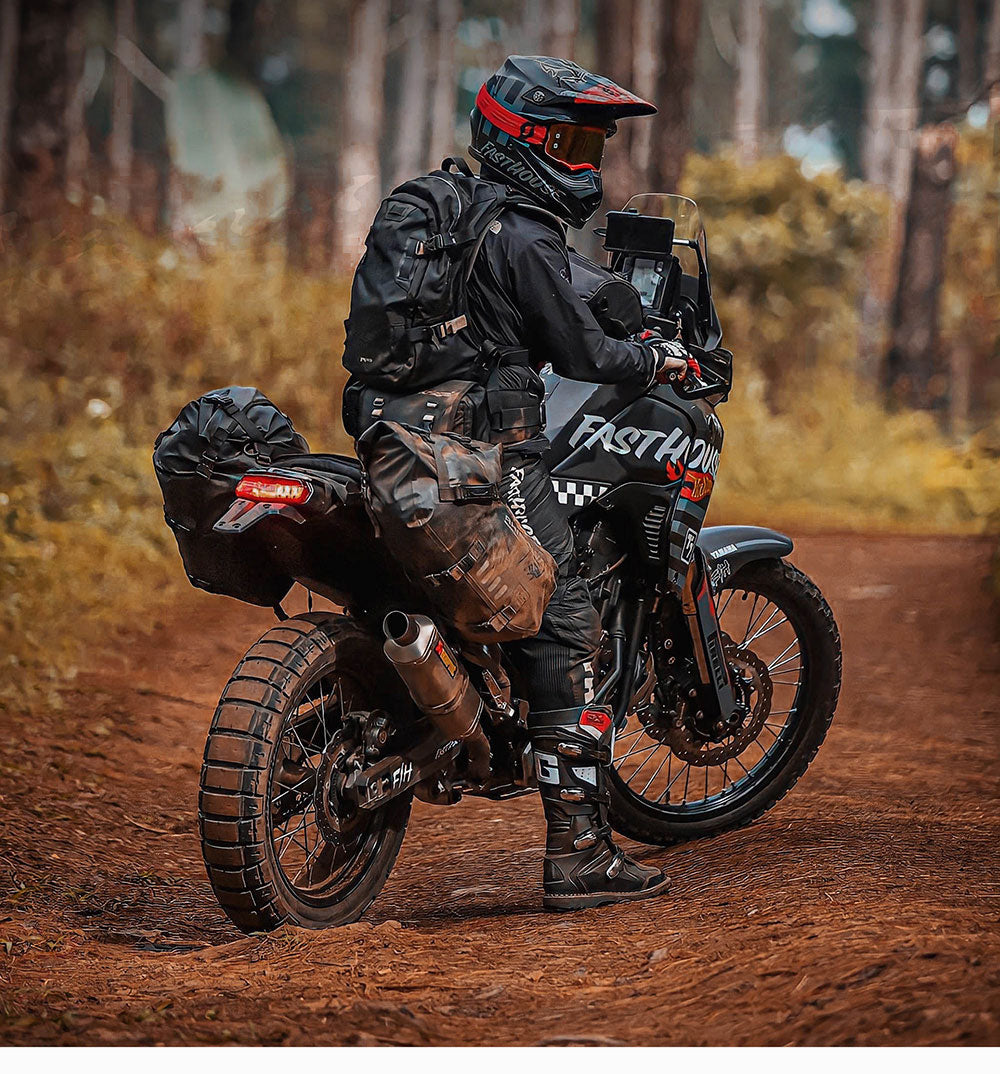 MT1418 - Motorcycle waterproofthrough over saddle bags 9L - 18L