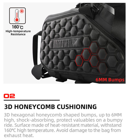 MT1418 - Motorcycle waterproofthrough over saddle bags 9L - 18L