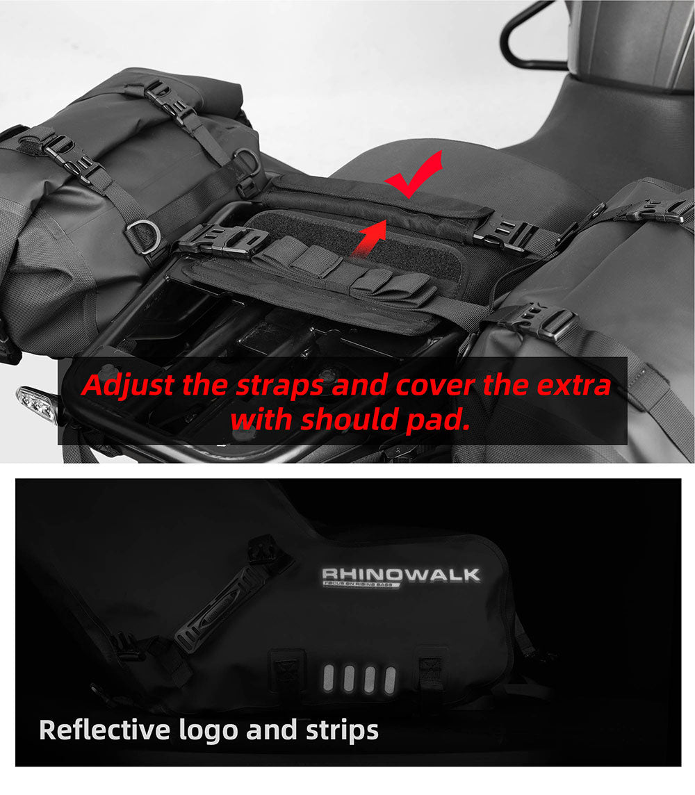 MT1418 - Motorcycle waterproofthrough over saddle bags 9L - 18L