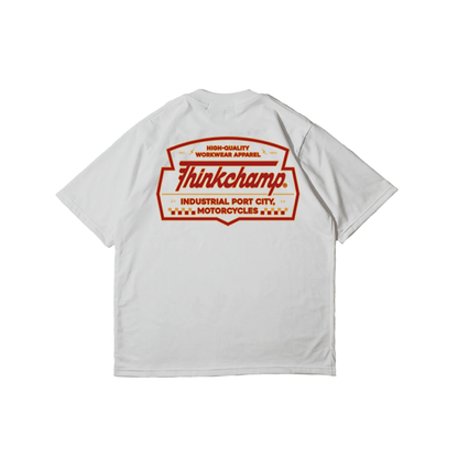 THINKCHAMP - Retro Customs Oversized TEE WHITE