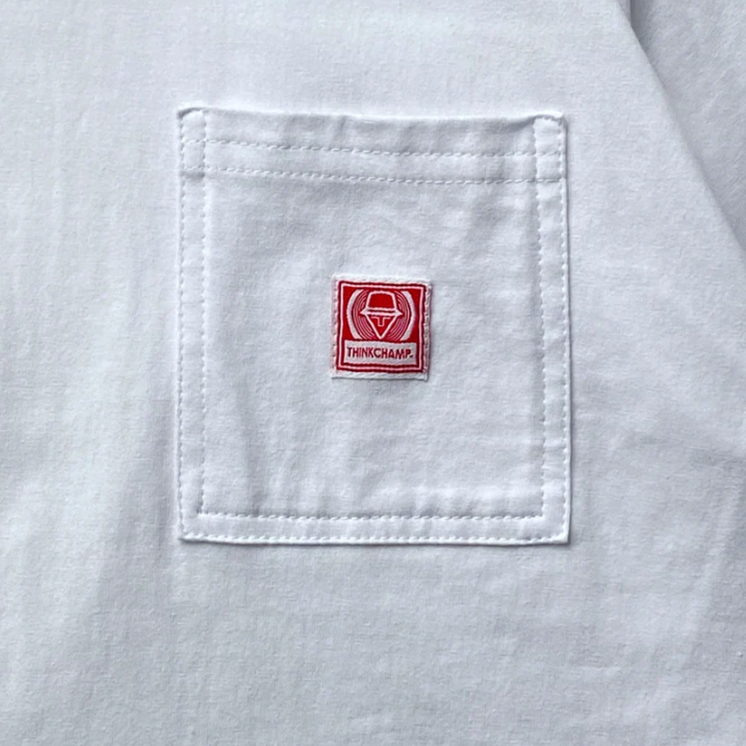 THINKCHAMP - ICONIC POCKET TEE IN WHITE