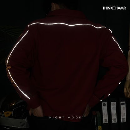 THINKCHAMP - BUCCANEER PANTHERA TIGRIS PADDED-READY JACKET IN CRIMSON COLORWAY