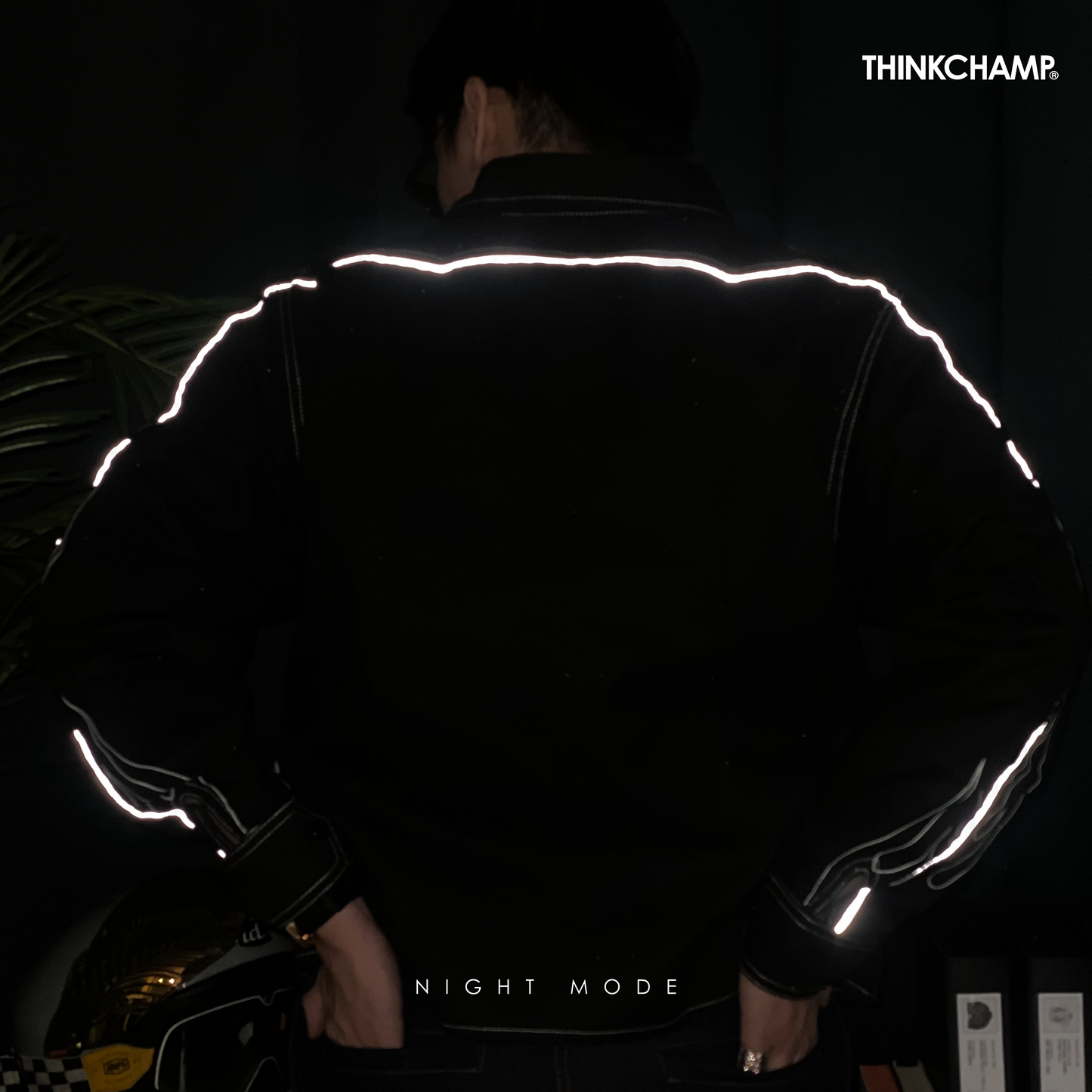 THINKCHAMP - BUCCANEER WHITE FLAMES PADDED-READY JACKET