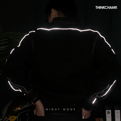 THINKCHAMP - BUCCANEER WHITE FLAMES PADDED-READY JACKET