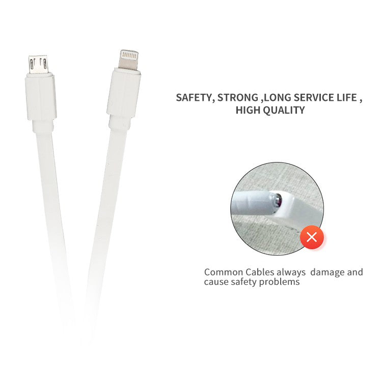 Tigernu T-C008 Charging Cable Lightning iPhone Micro usb Android Type C charger cord