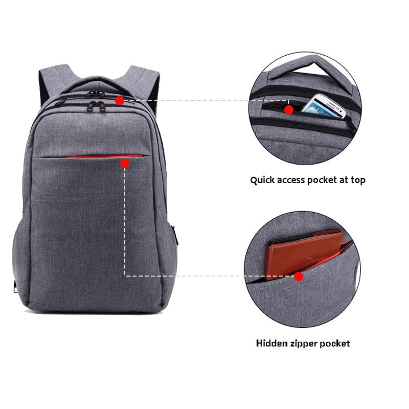 Tigernu T-B3130 15.6 inch Anti Theft Backpack w/ FreeLock
