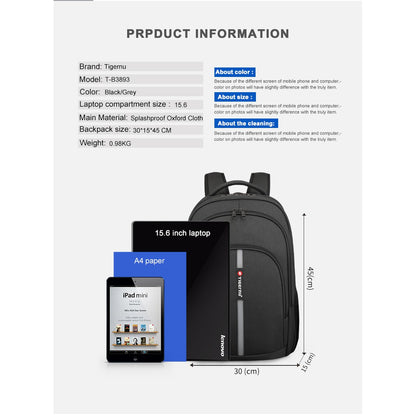 Tigernu T-B3893 15.6 inch Laptop School Backpack Bag