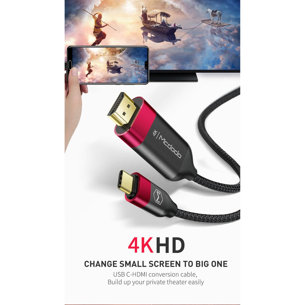 Mcdodo CA-588 Type C to HDMI Cable Clear Screen Mirroring 2m