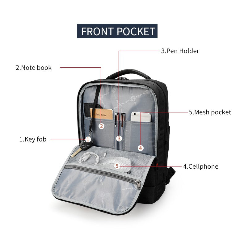 Tigernu T-B3331 15.6 inch Anti Theft Laptop Backpack w/ FreeLock
